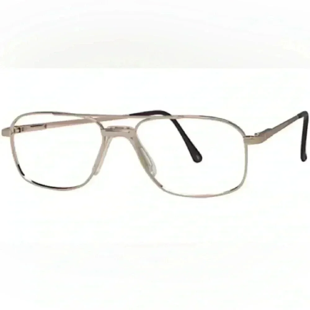 STETSON 178 By Zyloware Eyeglass Frames Gold Aviator Flex Hinge (Frames Only)